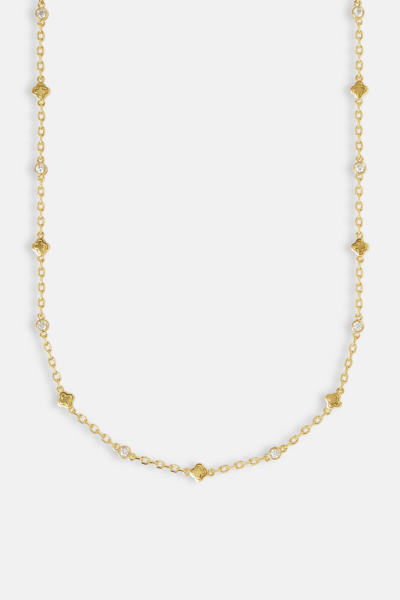 Halskette mit mehreren Motiven und Edelsteinen – 6 mm